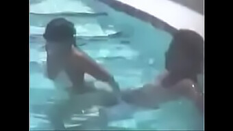 A Couple'S Steamy Poolside Encounter Caught On Camera